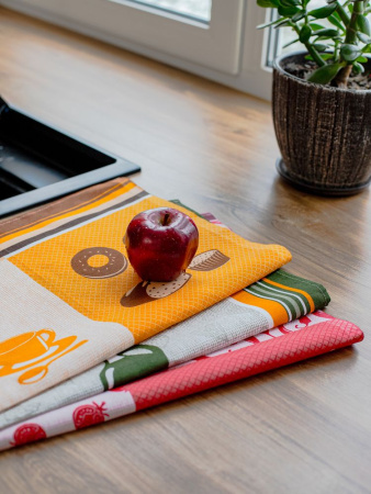 Комплект полотенец 48*60 см, 3 шт., рогожка (Готовим дома)