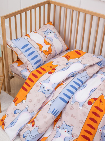 Наволочка 40*60 см, бязь "Комфорт", детская расцветка (Кот батон)