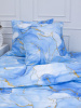 Комплект постельного белья 1,5-спальный, перкаль (Мраморный узор, синий)