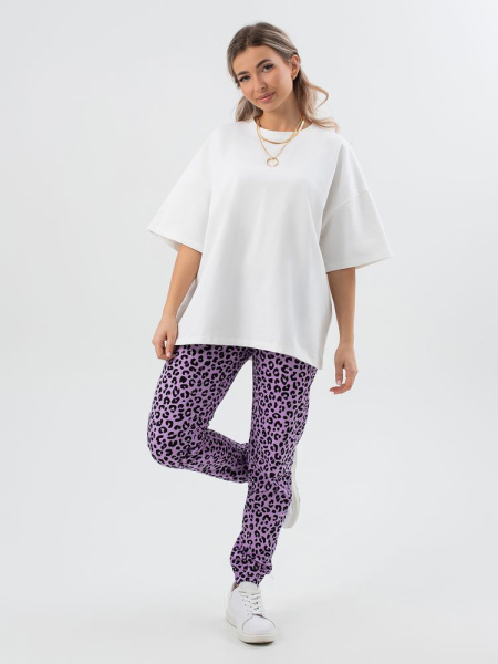 Брюки женские, модель 162, трикотаж (Лео, сиреневый)