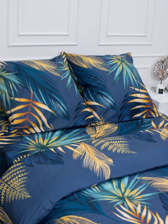 Комплект постельного белья 1,5-спальный, перкаль (Мира, синий)