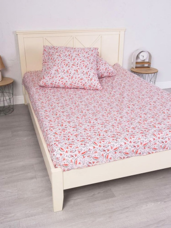 Пододеяльник 1,5-спальный, перкаль, детская расцветка (Арбузики, розовый)