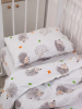 Наволочка 40*60 см, перкаль, детская расцветка (Ёжики)