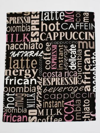 Комплект вафельных полотенец 48*60 см, 3 штуки (Мокко, черный)