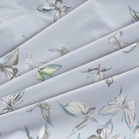 Простыня 1,5-спальная, перкаль (Астерия, сине-голубой)