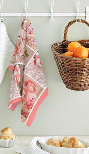 Полотенце 50*70 вафельное (Розовый пэчворк)