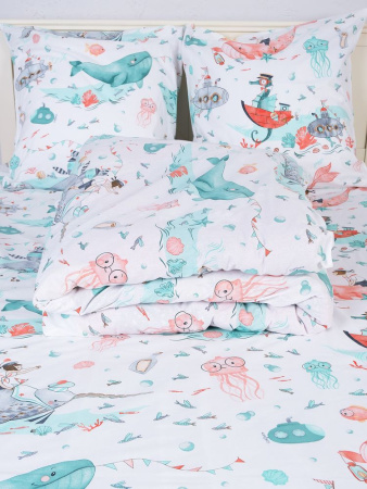 Наволочка 50*70 см, перкаль, детская расцветка (Морячок)