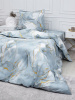 Комплект постельного белья 1,5-спальный, перкаль (Мраморный узор, серый)