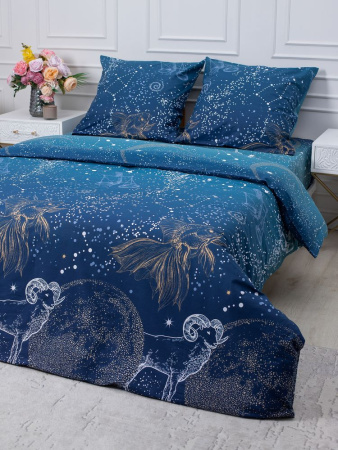Комплект постельного белья 1,5-спальный, перкаль (Млечный путь)
