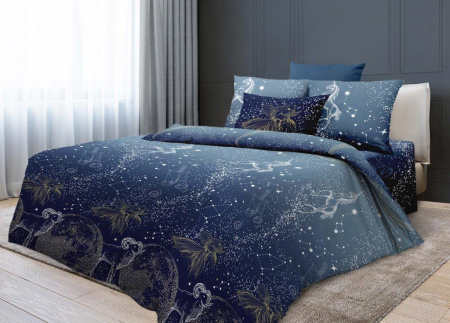 Комплект постельного белья 1,5-спальный, перкаль (Млечный путь)