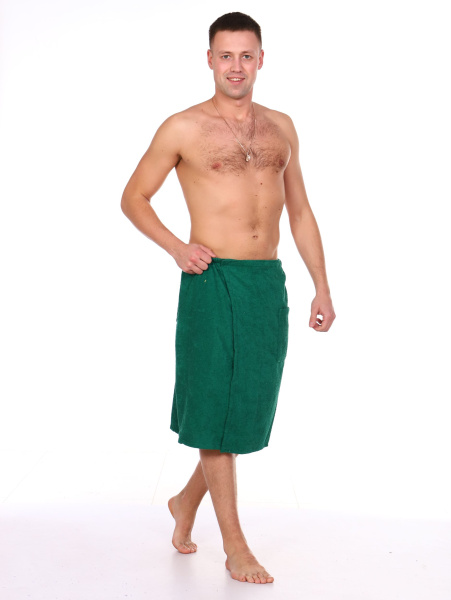 Килт мужской на липучке,100 % хлопок (Изумрудный)