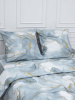 Комплект постельного белья 1,5-спальный, перкаль (Мраморный узор, серый)