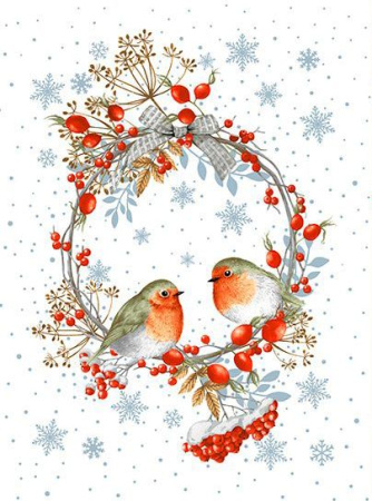 Комплект полотенец 48*60 см, 3 шт., рогожка (Музыка зимы)