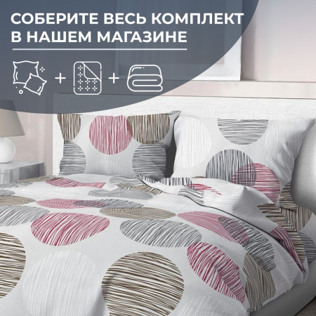 Простыня на резинке 120*200 см, бязь ГОСТ, борт 25 см (Пинг понг на сером)