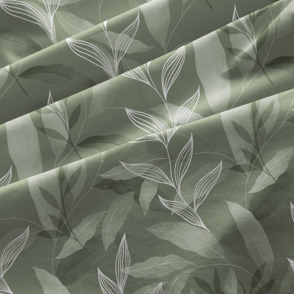 Простыня Евро 240*220 см, бязь ГОСТ (Китос, зеленый)