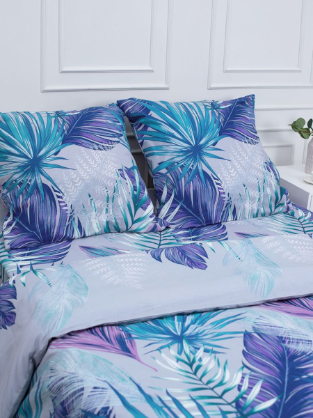 Комплект постельного белья 1,5-спальный, перкаль (Мира, серый)