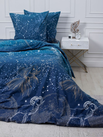 Комплект постельного белья 1,5-спальный, перкаль (Млечный путь)