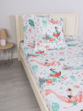 Наволочка 50*70 см, перкаль, детская расцветка (Морячок)