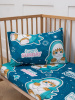 Простыня 100*150 см в детскую кроватку, бязь "Комфорт" (Кот Акула)