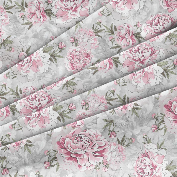 Наволочка 50*70 см, перкаль (Пионовый сад)