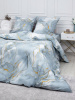 Комплект постельного белья 1,5-спальный, перкаль (Мраморный узор, серый)