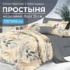Простыня на резинке 120*200 см, сатин "Престиж", борт 25 см (Филигрань (компаньон))