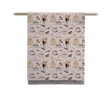 Полотенце 50*60 см вафельное (Кофе Латте, бежевый)