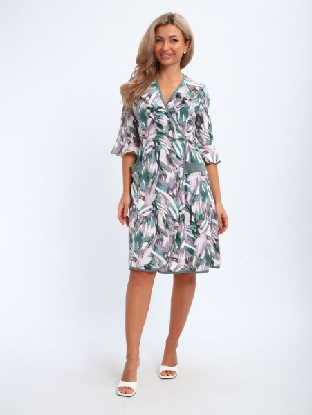 Халат женский, модель 130, трикотаж (Джунгли)