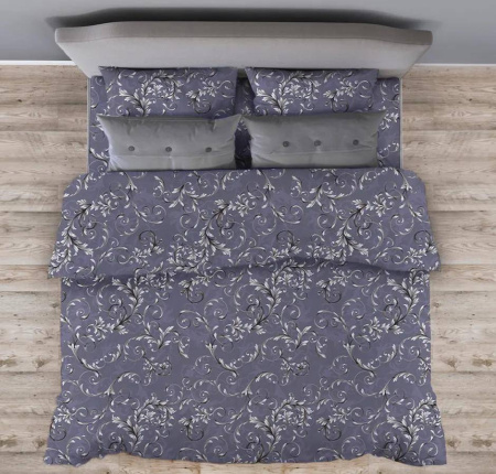 Комплект постельного белья 1,5-спальный, бязь "Комфорт"(220) (Валенсия, сиреневый)