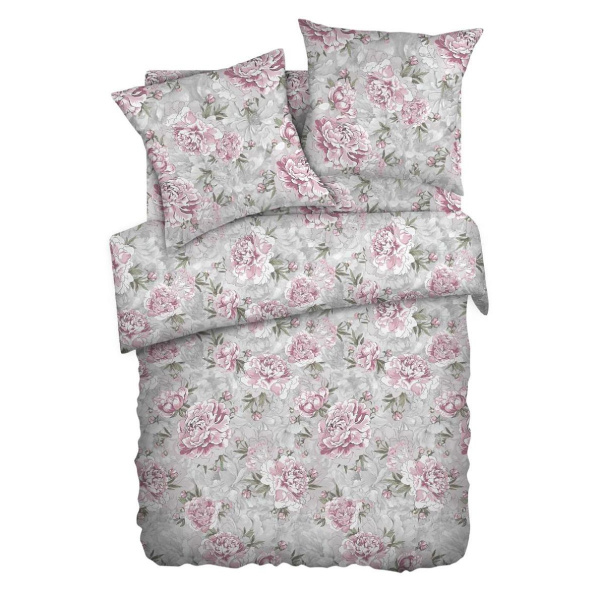 Наволочка 50*70 см, перкаль (Пионовый сад)