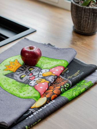 Комплект полотенец 48*60 см, 3 шт., рогожка (Царь кухни)