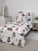 Комплект постельного белья 1,5-спальный, перкаль, детская расцветка (Пушистики)