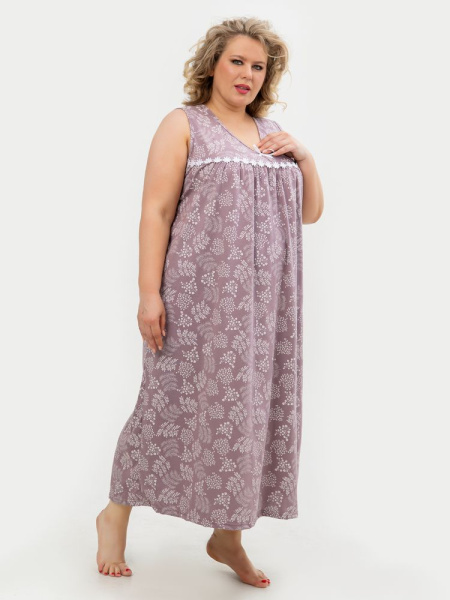 Сорочка ночная женская,мод. 431, трикотаж 60-70 (Иветта, французский серый )