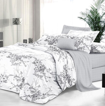 Комплект постельного белья 2-спальный, сатин "Престиж", с Европростыней (Бессан)