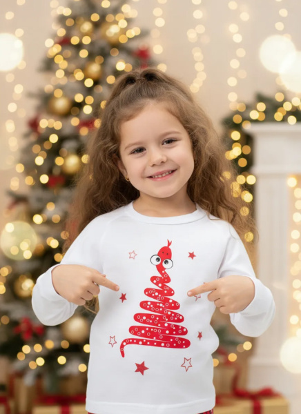 Пижама детская, модель 324, трикотаж (Змейка, красный)