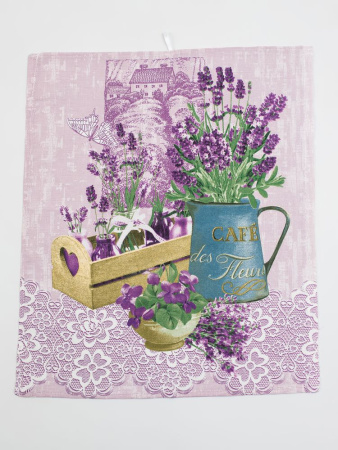 Комплект полотенец 48*60 см, 3 шт., рогожка (Лавандовый прованс)