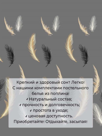 Комплект постельного белья Евростандарт, на молнии, поплин (Финист)