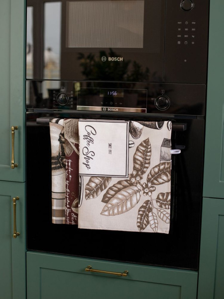 Комплект полотенец 48*60 см, 3 шт., рогожка (Кофейный аромат)