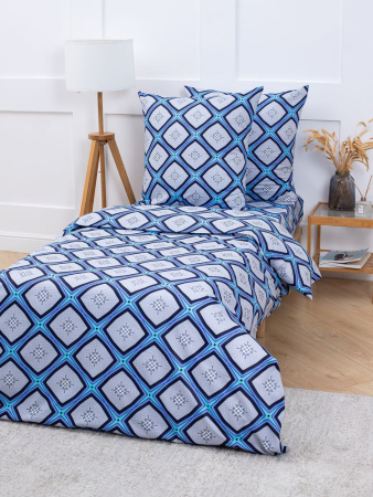 Комплект постельного белья 1,5-спальный, бязь "Комфорт" (Панно, бирюзовый)