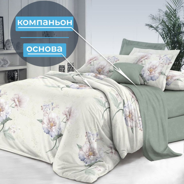 Простыня на резинке 200*200 см, поплин, борт 25 см (Шаганэ (компаньон))